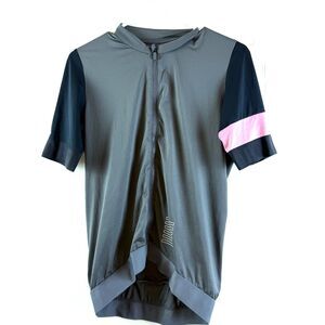 Men's Pro Team Training Jersey Cycling Road Bike Carbon Grey Pink Black Size L
